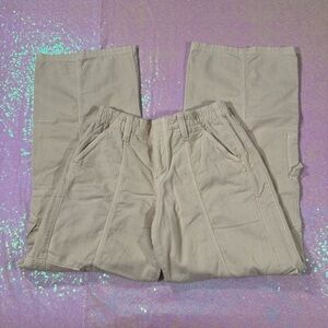 BDG tan corduroy wide leg y2k cargo pants